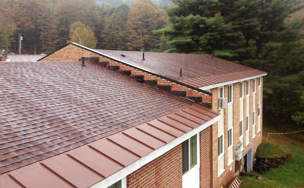 Asphalt Roof with Standing Seam Snow Belt