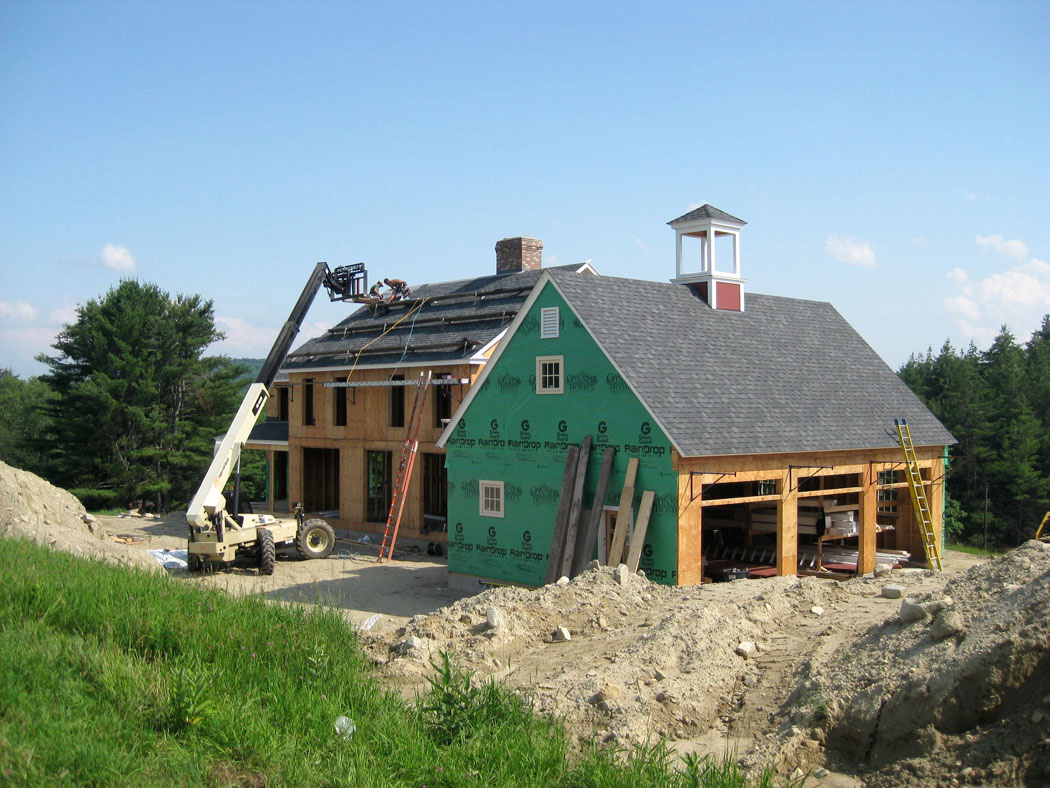 House having a new roof installed by Darlton W Cenate & Sons